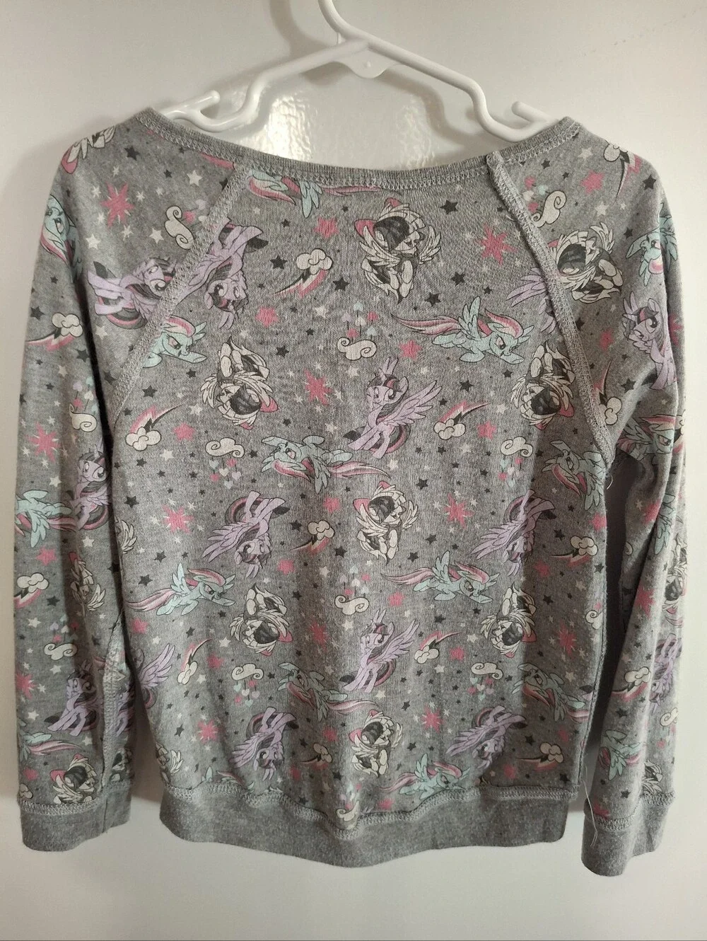 Girls' Gray 'Best Ponies Forever'**Reversible** Long Sleeve Top